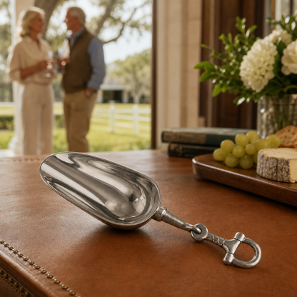 Vagabond House - Equestrian Horse Bit Pewter Handle Ice Scoop