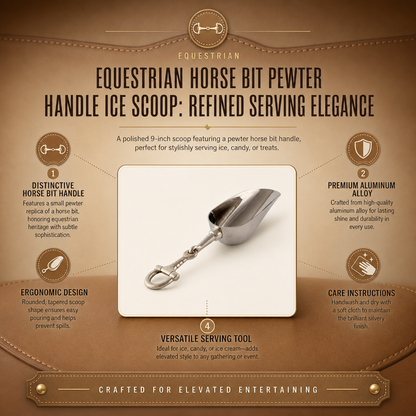 Vagabond House - Equestrian Horse Bit Pewter Handle Ice Scoop