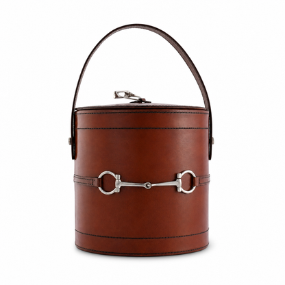 Vagabond House - Premium Genuine Leather Bit Lidded Ice Bucket