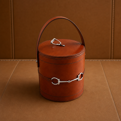 Vagabond House - Premium Genuine Leather Bit Lidded Ice Bucket