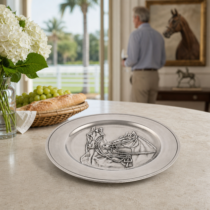 Vagabond House - Pewter Thoroughbred Horse Charger