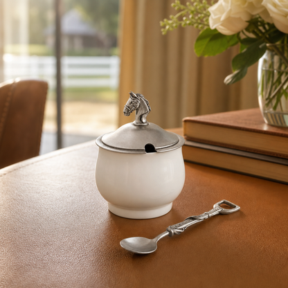 Vagabond House - Equestrian Sugar Bowl and Spoon