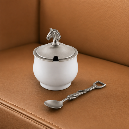 Vagabond House - Equestrian Sugar Bowl and Spoon