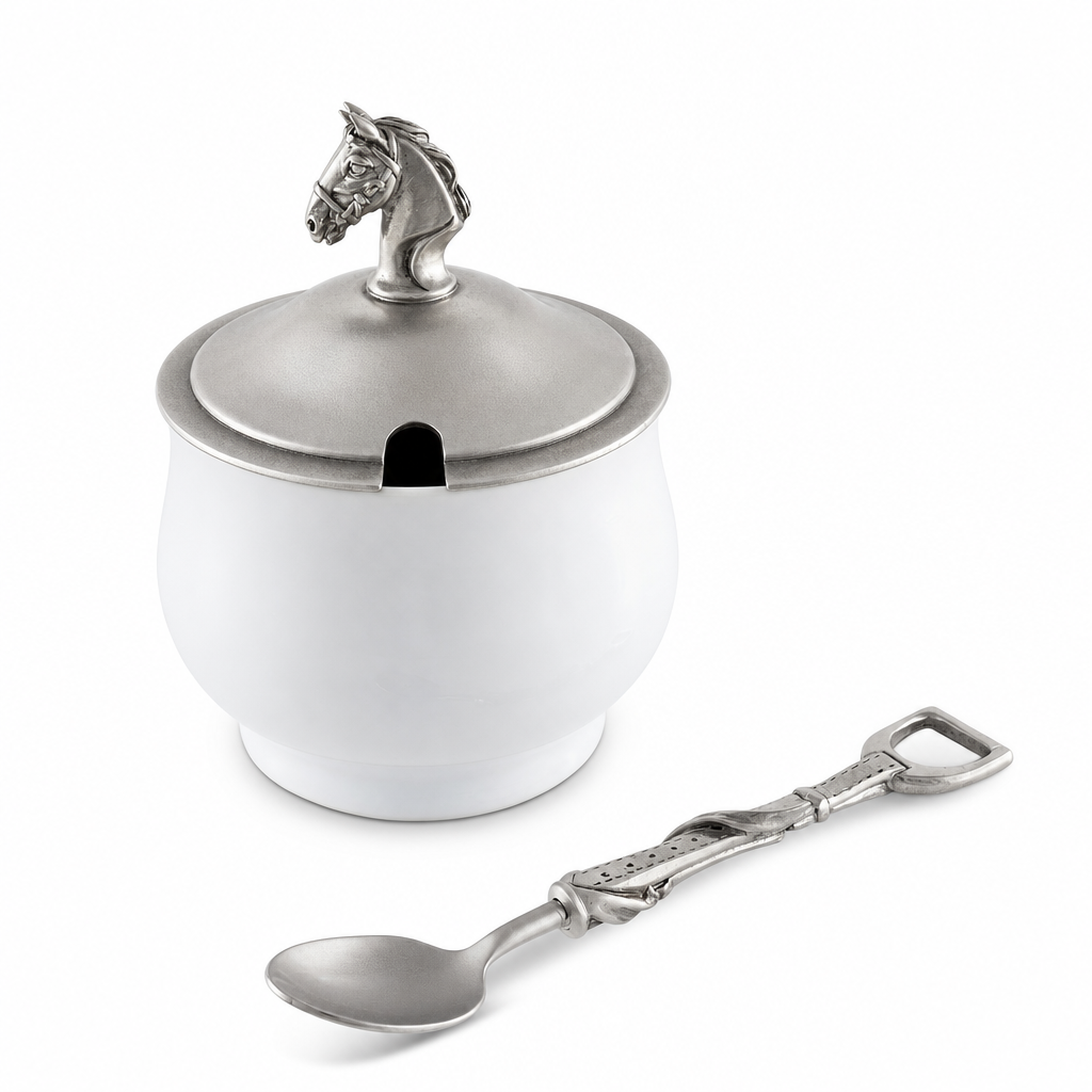 Vagabond House - Equestrian Sugar Bowl and Spoon
