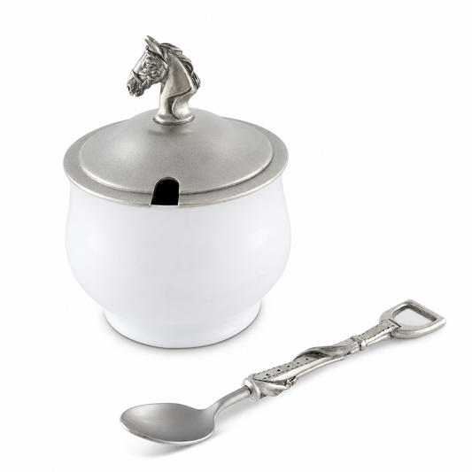 Vagabond House - Equestrian Sugar Bowl and Spoon