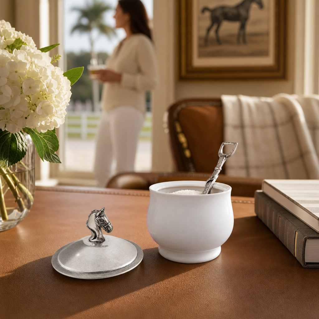 Vagabond House - Equestrian Sugar Bowl and Spoon