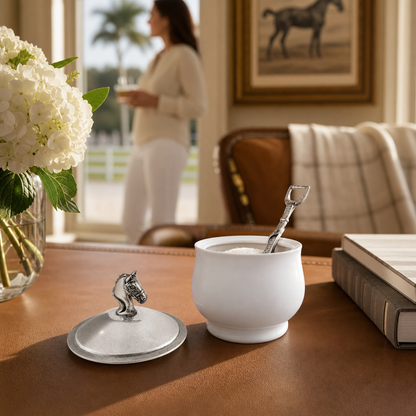 Vagabond House - Equestrian Sugar Bowl and Spoon