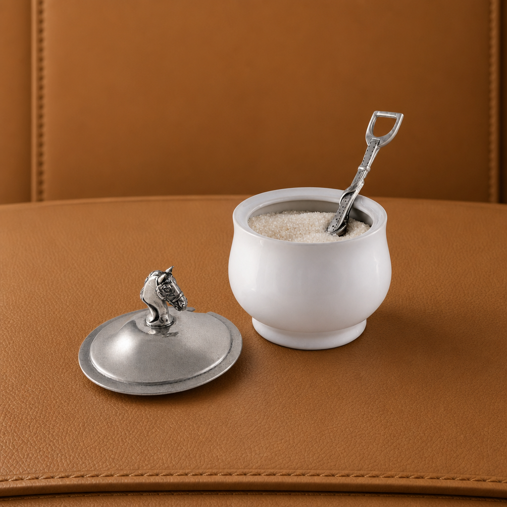 Vagabond House - Equestrian Sugar Bowl and Spoon