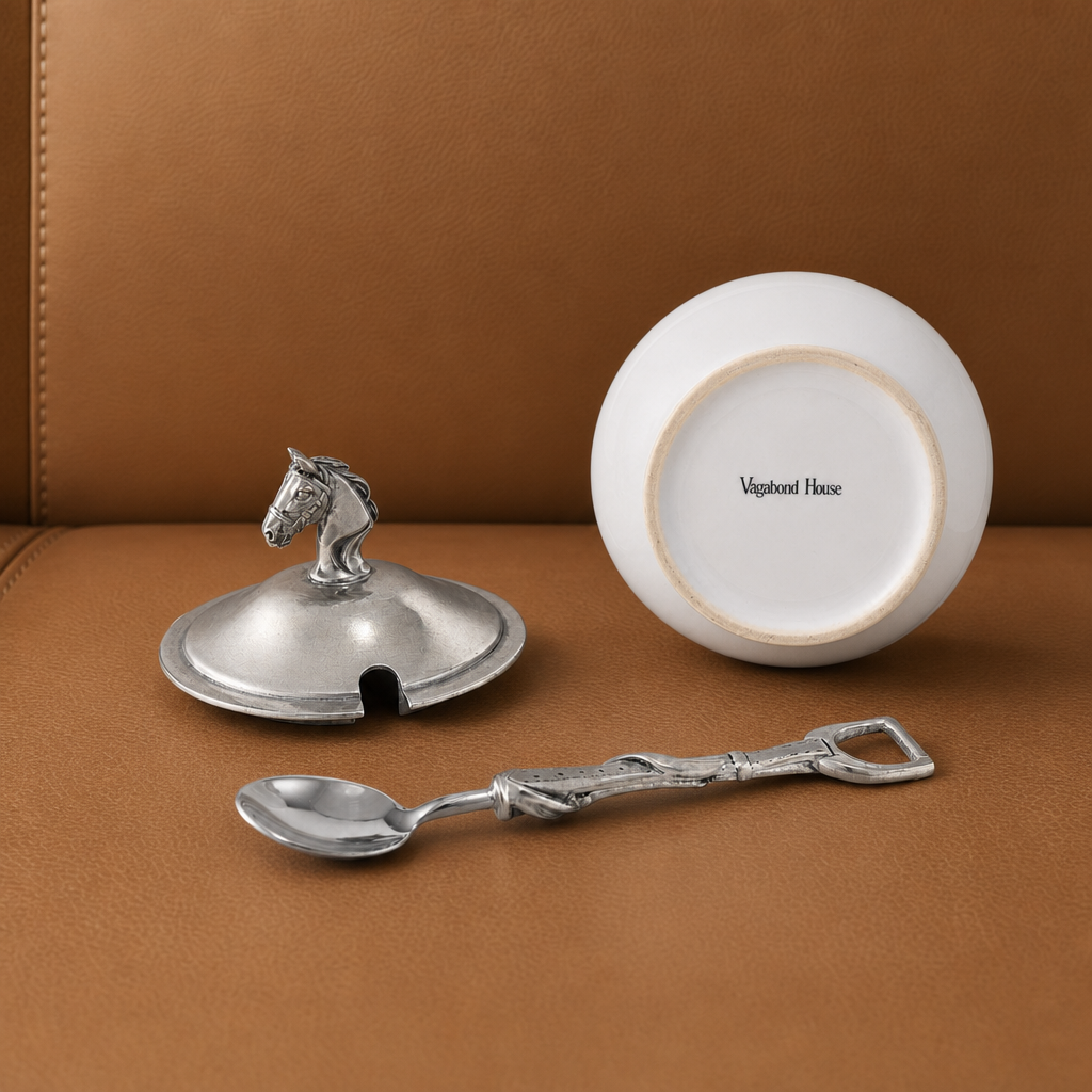 Vagabond House - Equestrian Sugar Bowl and Spoon