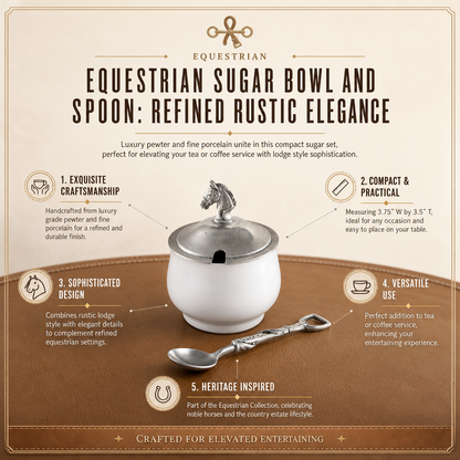 Vagabond House - Equestrian Sugar Bowl and Spoon