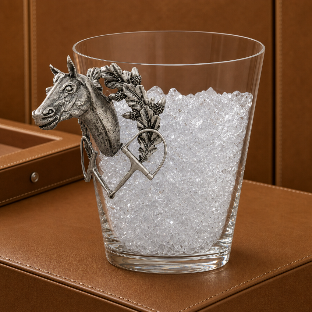 Vagabond House - Horse Head Glass Ice Bucket