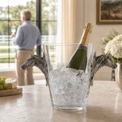 Vagabond House - Horse Head Glass Ice Bucket