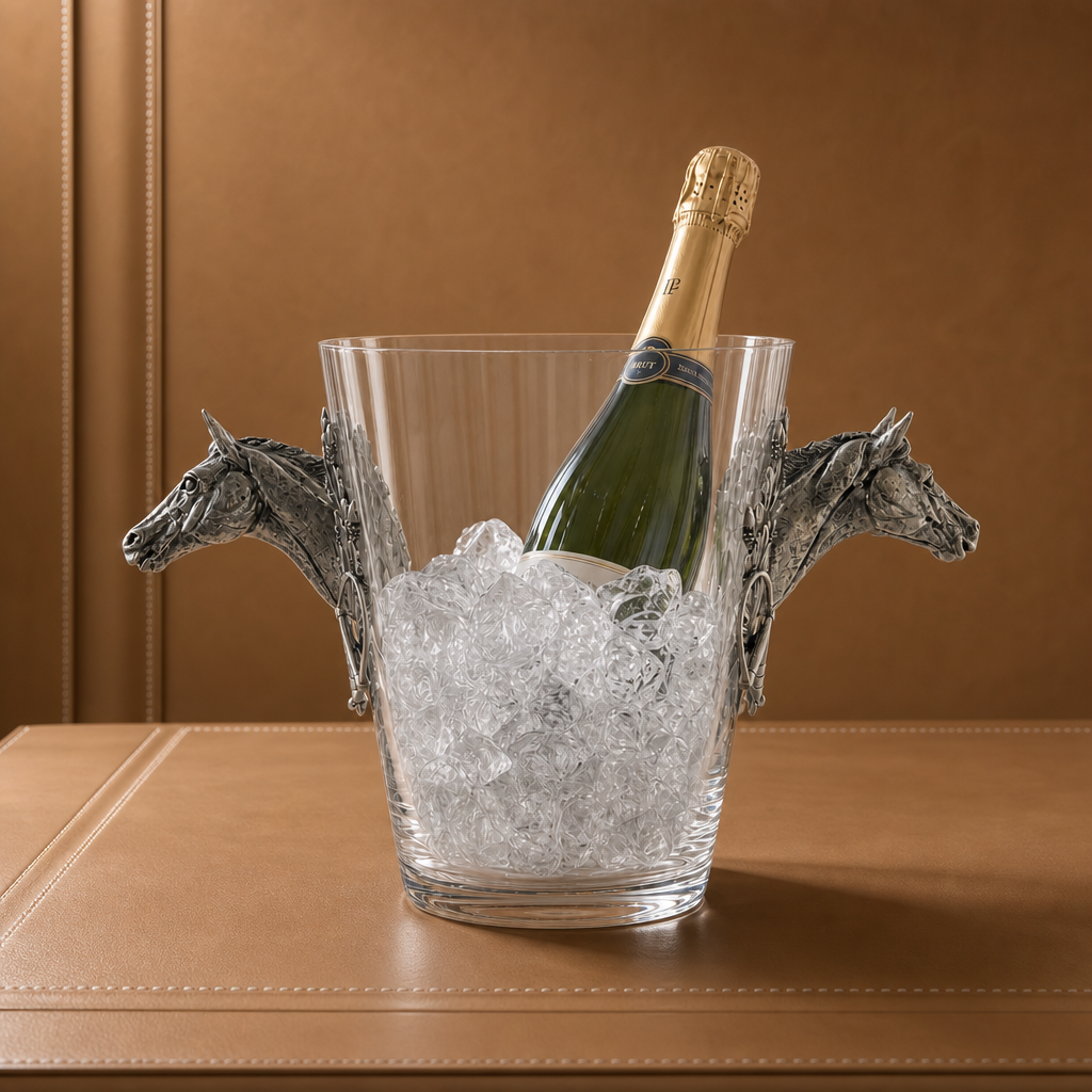 Vagabond House - Horse Head Glass Ice Bucket