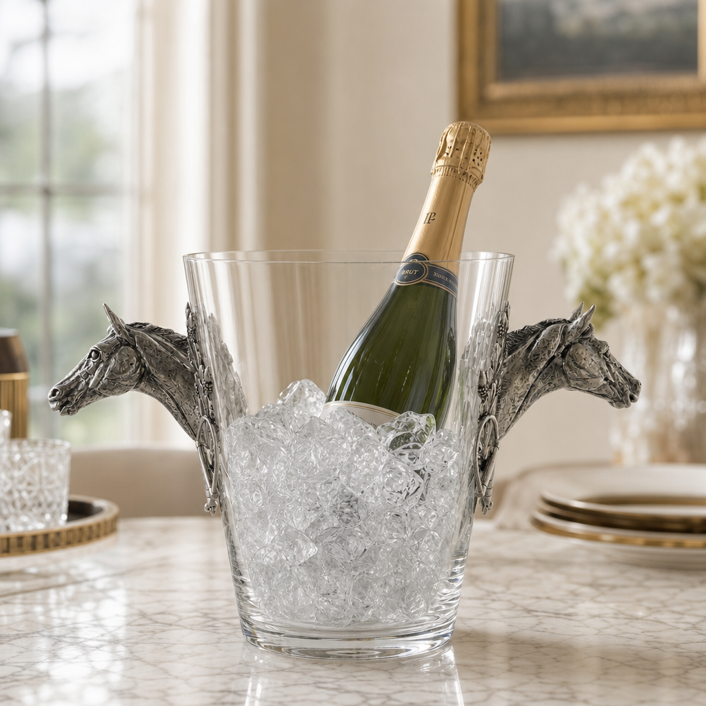 Vagabond House - Horse Head Glass Ice Bucket