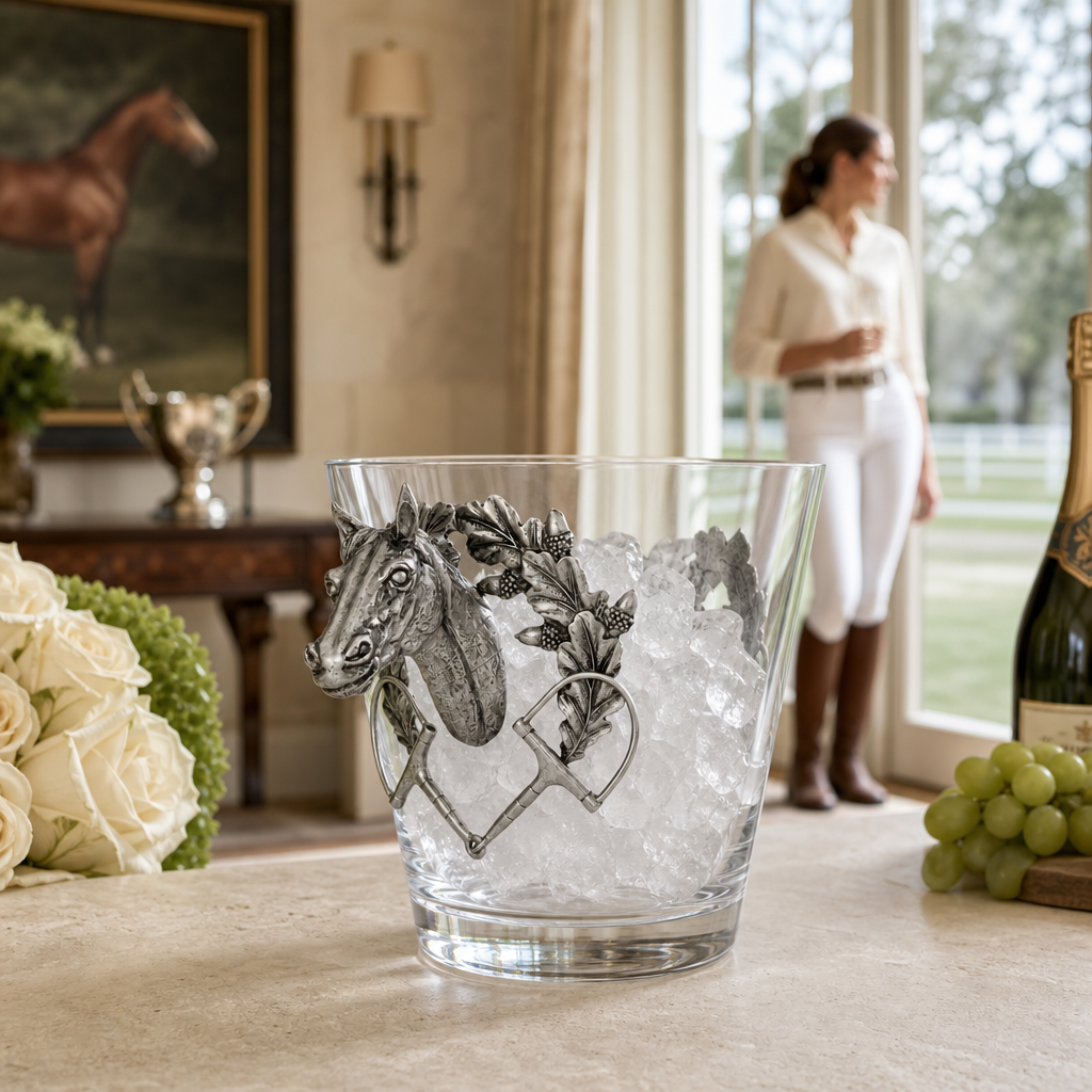 Vagabond House - Horse Head Glass Ice Bucket