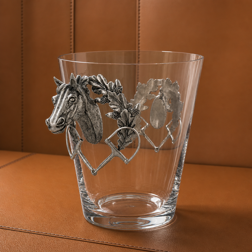 Vagabond House - Horse Head Glass Ice Bucket