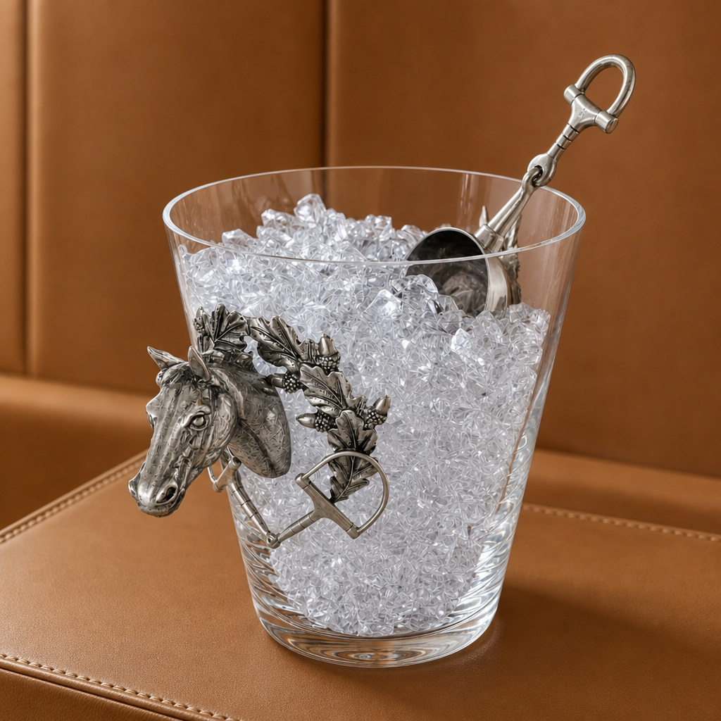 Vagabond House - Horse Head Glass Ice Bucket