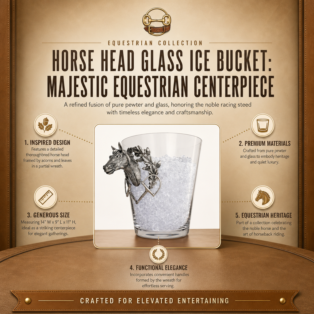 Vagabond House - Horse Head Glass Ice Bucket
