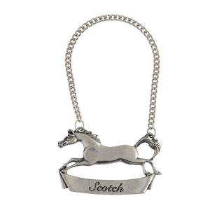Arthur Court Pewter Galloping Steed Decanter Tags