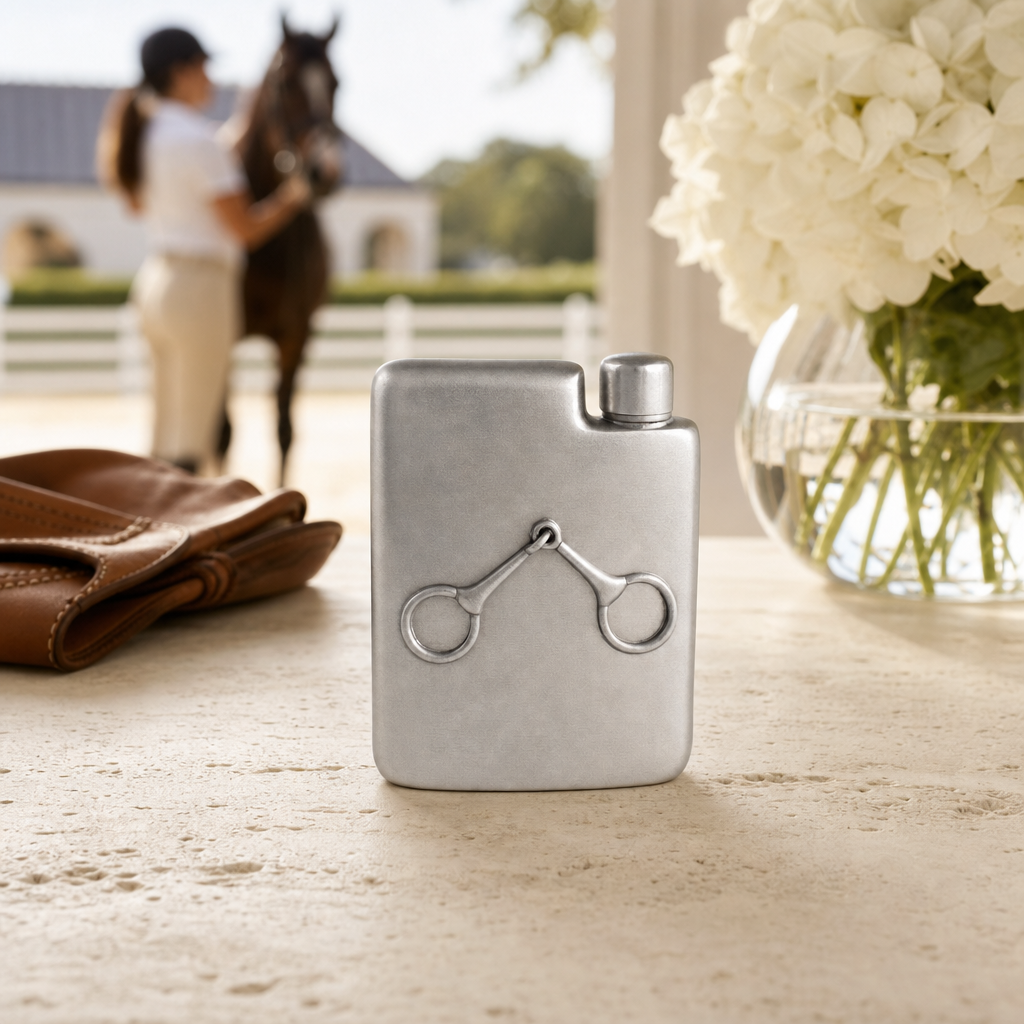 Vagabond House - Equestrian Pewter Flask