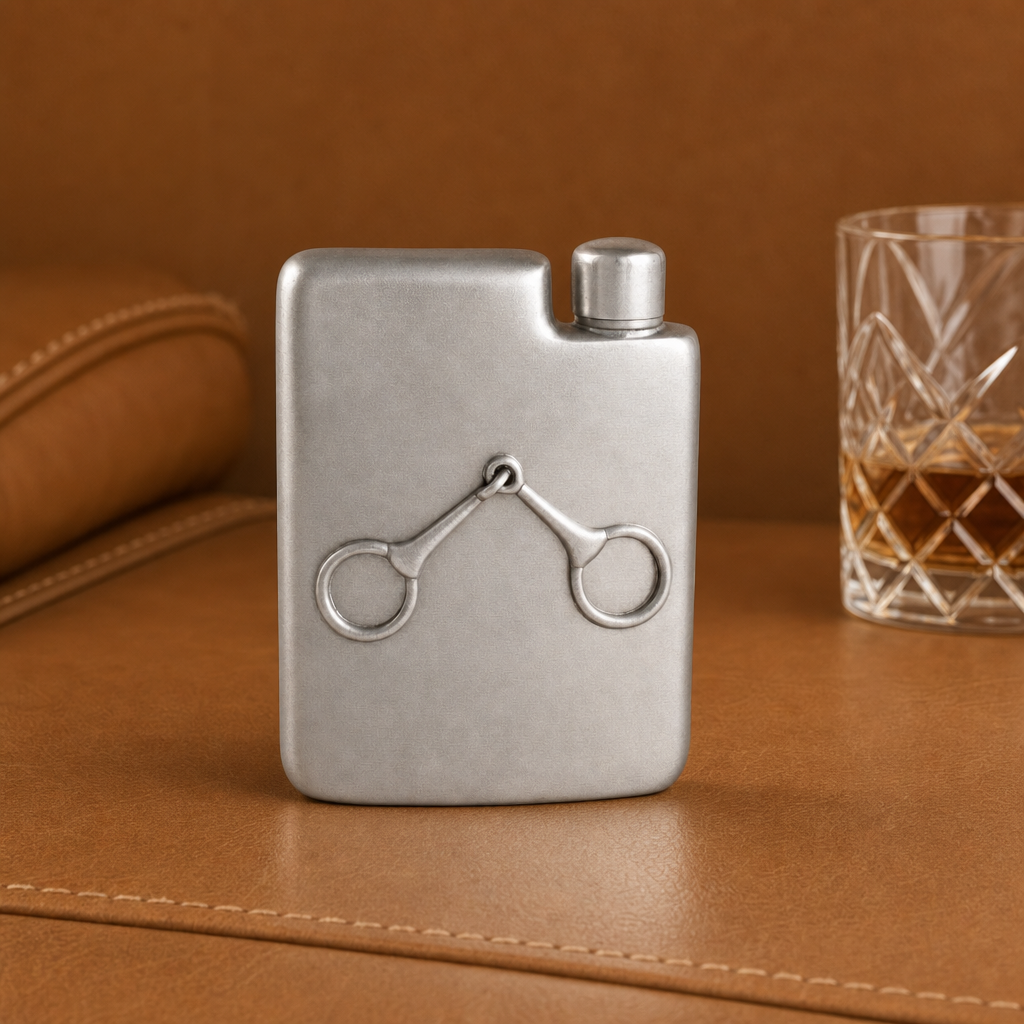 Vagabond House - Equestrian Pewter Flask