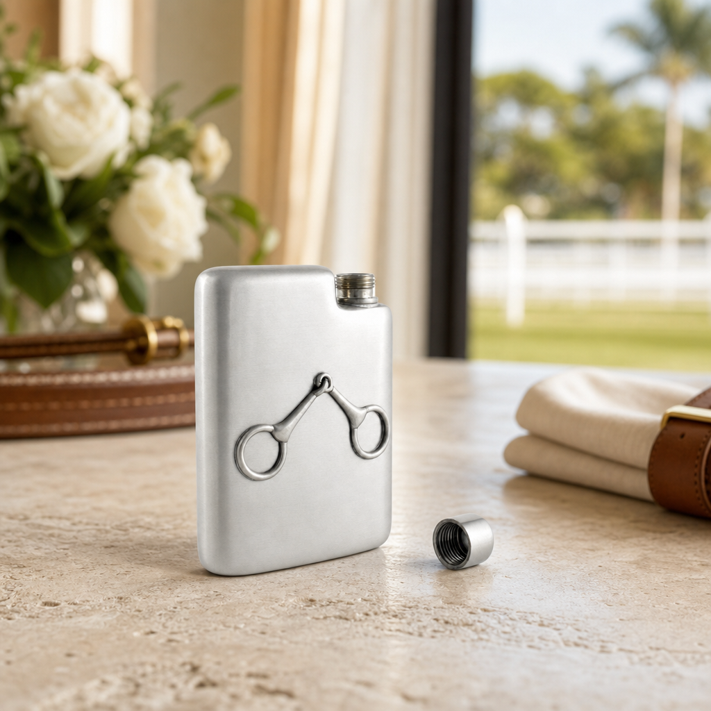 Vagabond House - Equestrian Pewter Flask