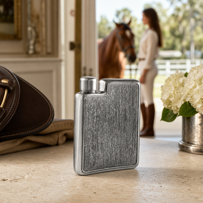 Vagabond House - Equestrian Pewter Flask