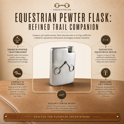 Vagabond House - Equestrian Pewter Flask