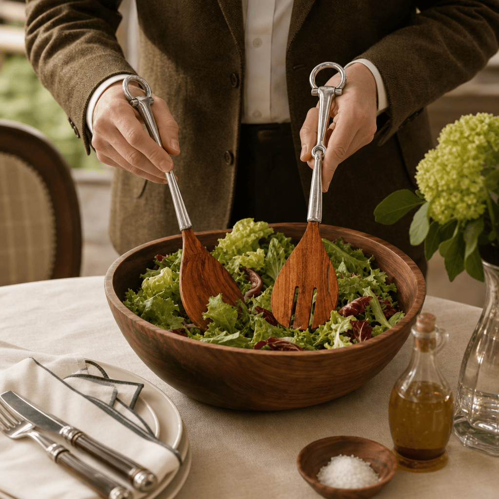 Vagabond House - Bit Wood Salad Server Set