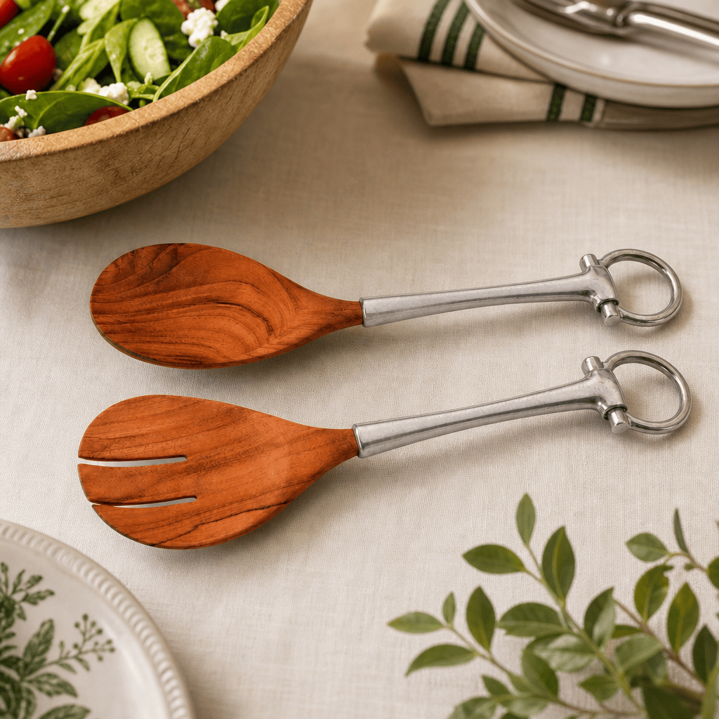 Vagabond House - Bit Wood Salad Server Set