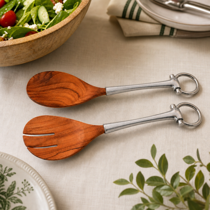 Vagabond House - Bit Wood Salad Server Set