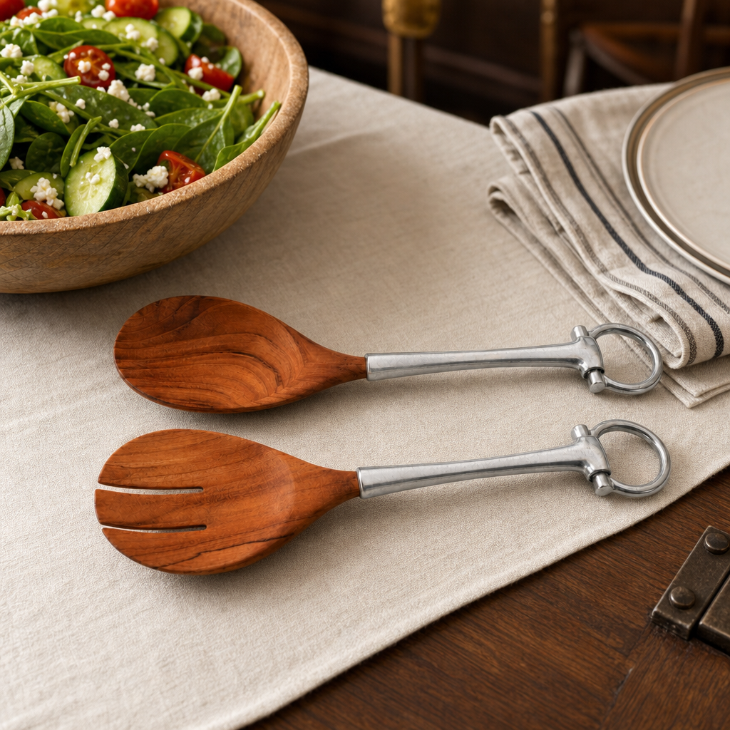Vagabond House - Bit Wood Salad Server Set