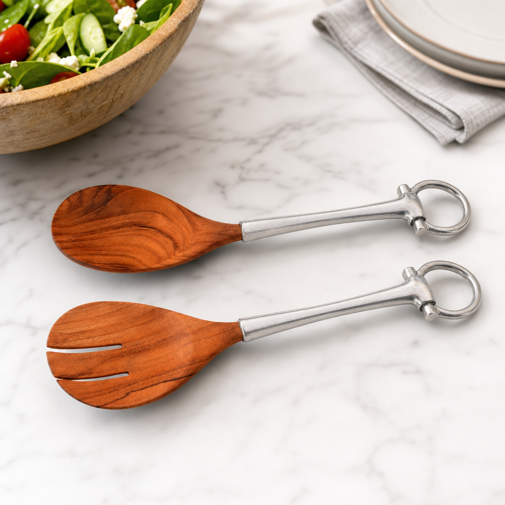 Vagabond House - Bit Wood Salad Server Set