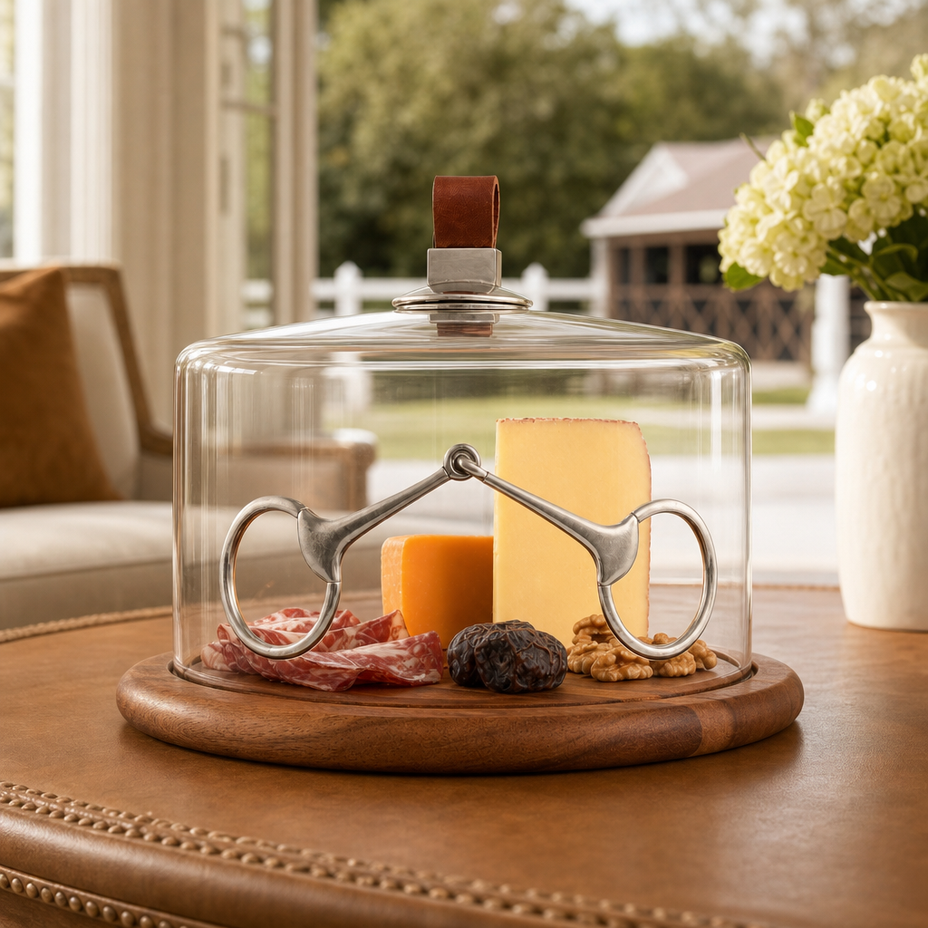 Vagabond House - Horse Bit Glass Covered Cheese Wood Board