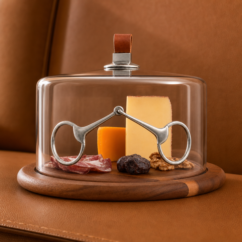 Vagabond House - Horse Bit Glass Covered Cheese Wood Board