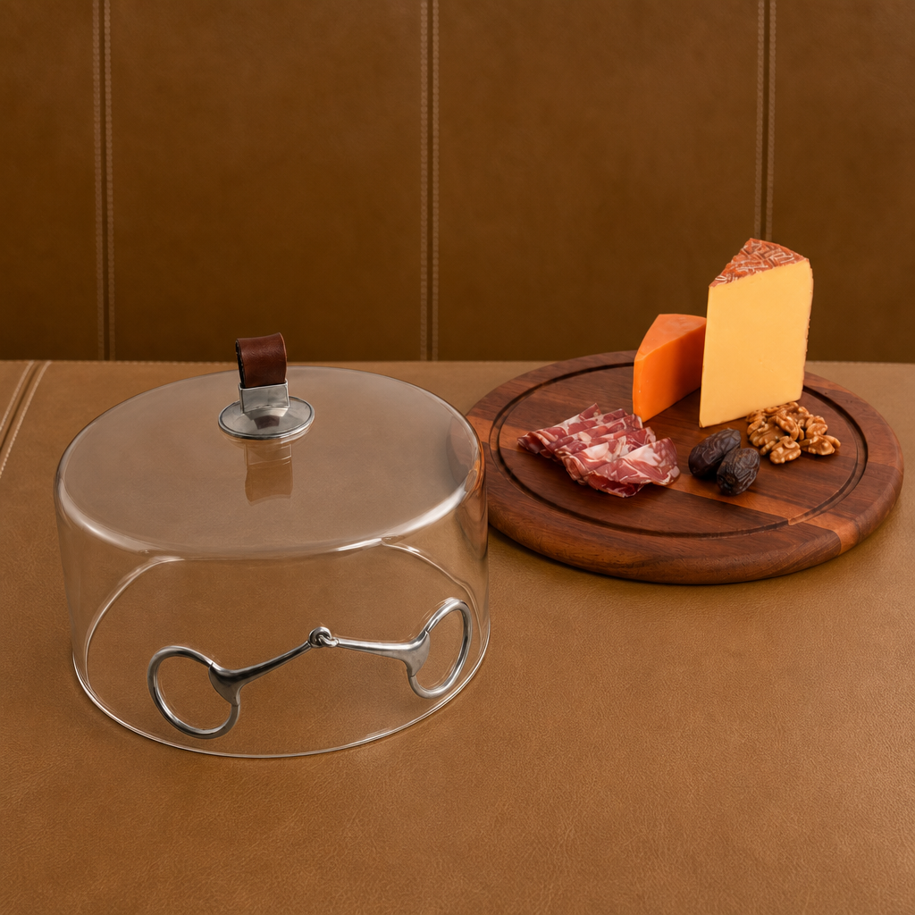 Vagabond House - Horse Bit Glass Covered Cheese Wood Board