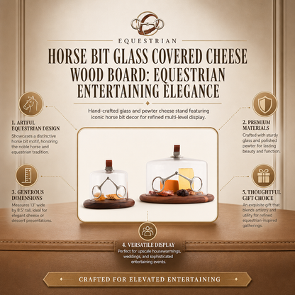 Vagabond House - Horse Bit Glass Covered Cheese Wood Board