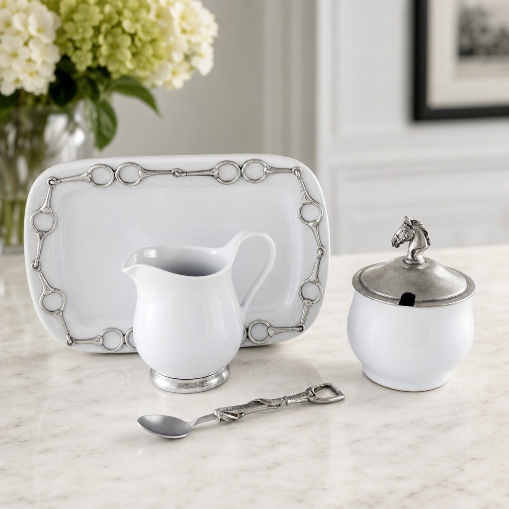 Vagabond House - Equestrian Sugar and Creamer Set