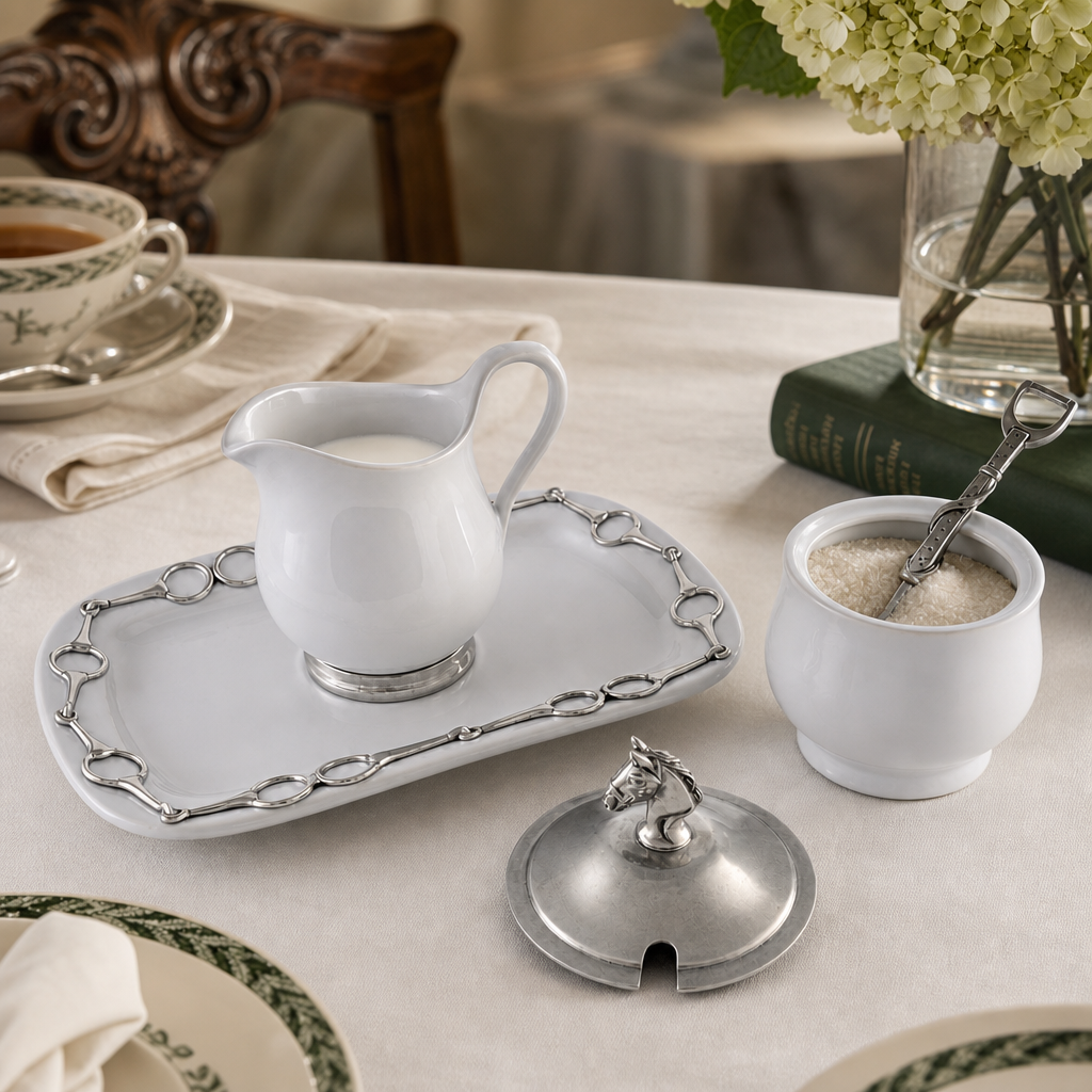 Vagabond House - Equestrian Sugar and Creamer Set