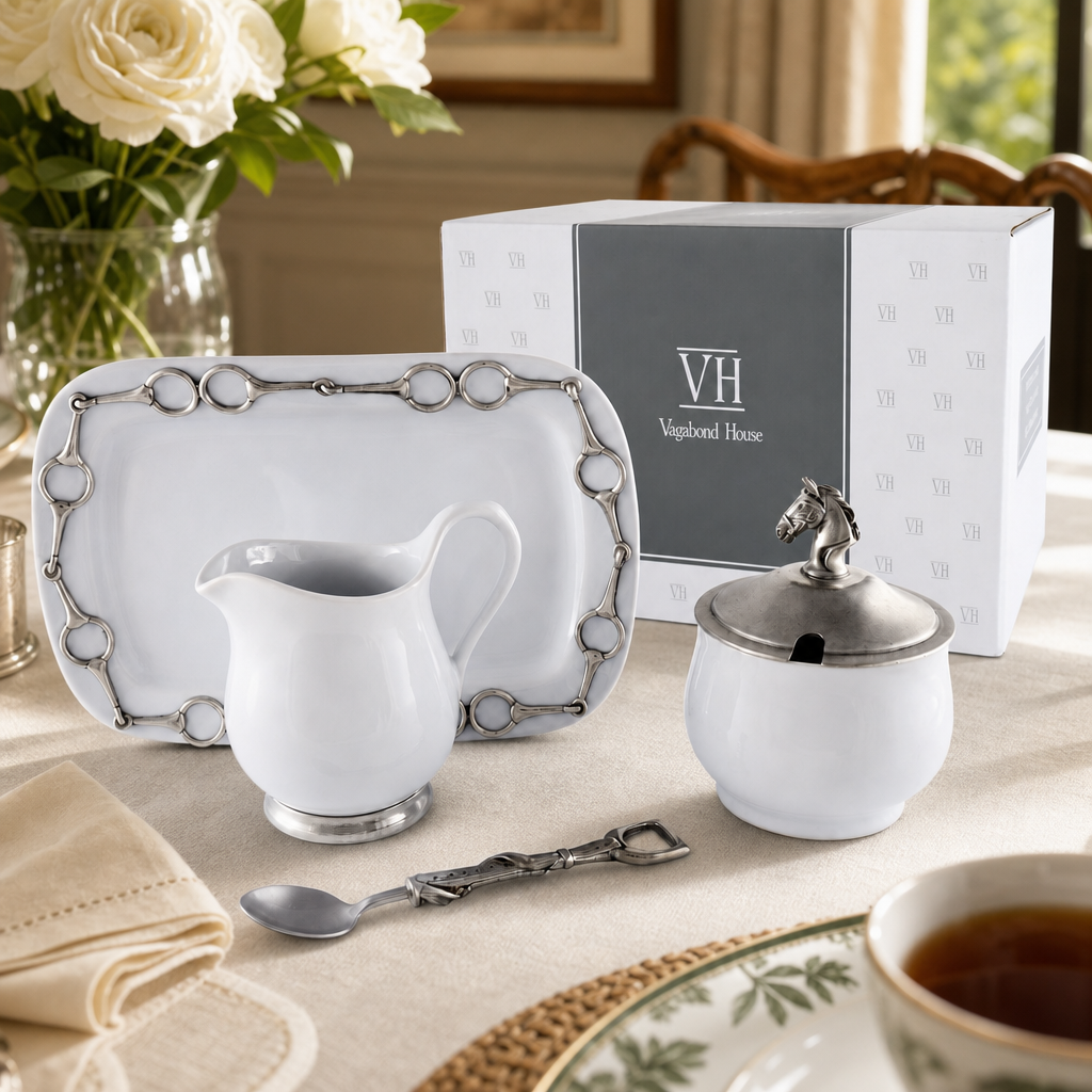 Vagabond House - Equestrian Sugar and Creamer Set