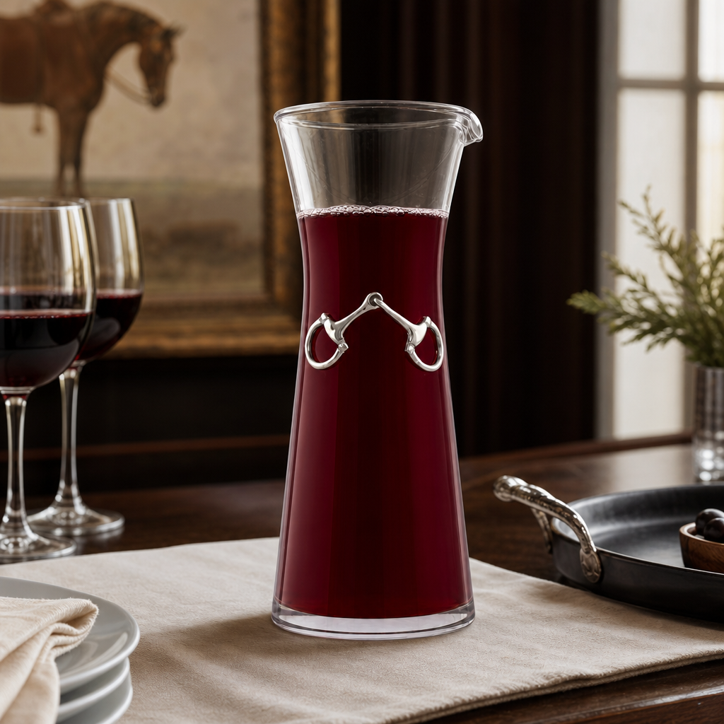Vagabond House - Equestrian Bit Wine Carafe - 8 Ounce