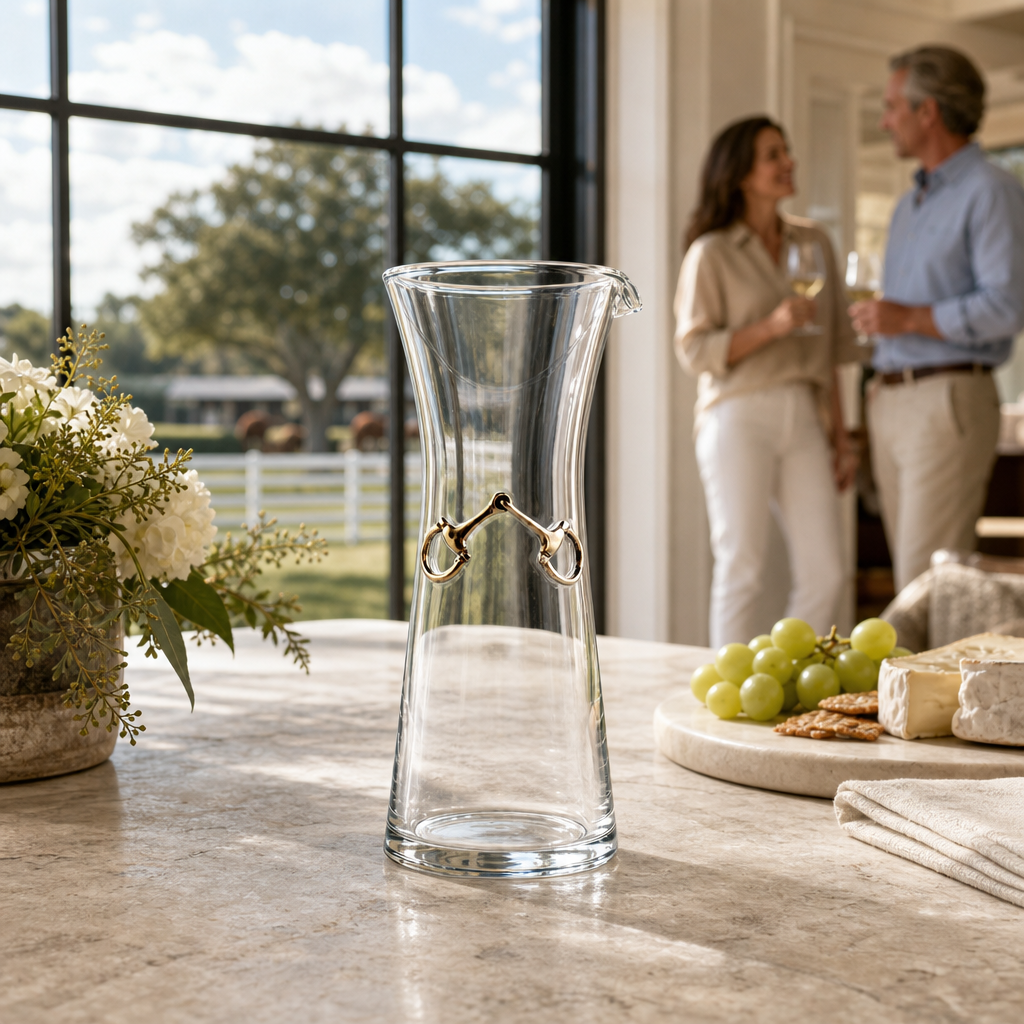 Vagabond House - Equestrian Bit Wine Carafe - 8 Ounce