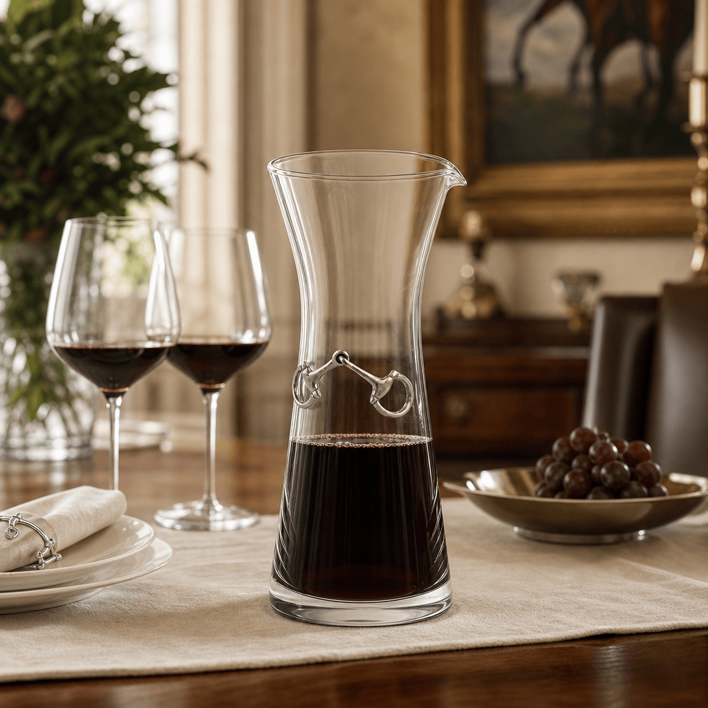 Vagabond House - Equestrian Bit Wine Carafe - 8 Ounce