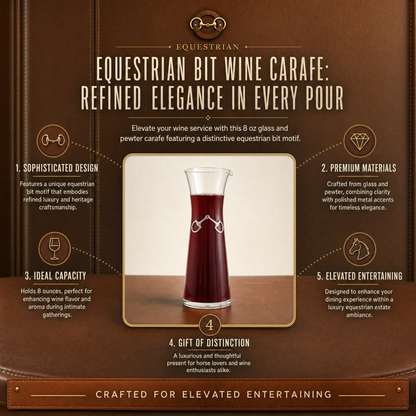 Vagabond House - Equestrian Bit Wine Carafe - 8 Ounce
