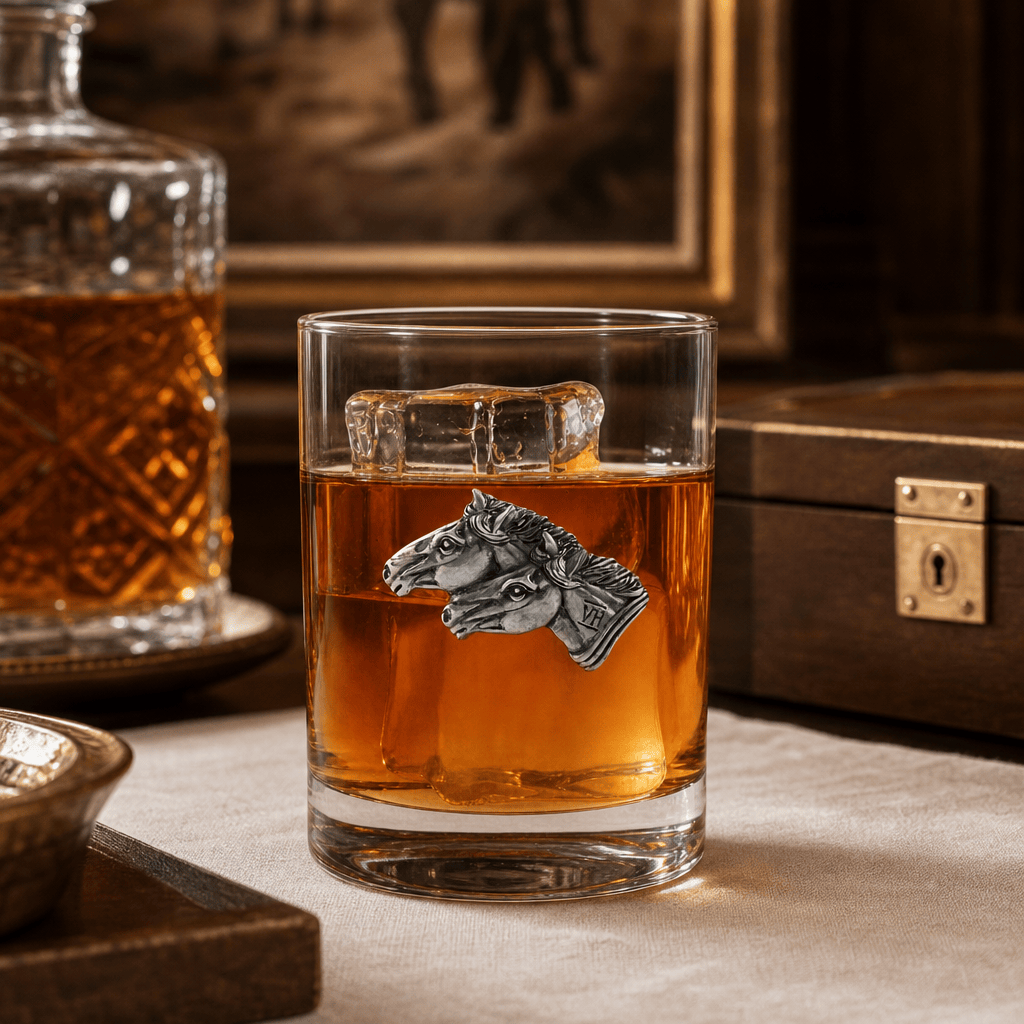 Vagabond House - Running Horse Double Old Fashion Bar Glass