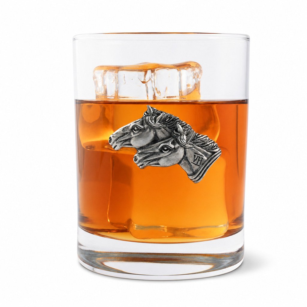 Vagabond House - Running Horse Double Old Fashion Bar Glass