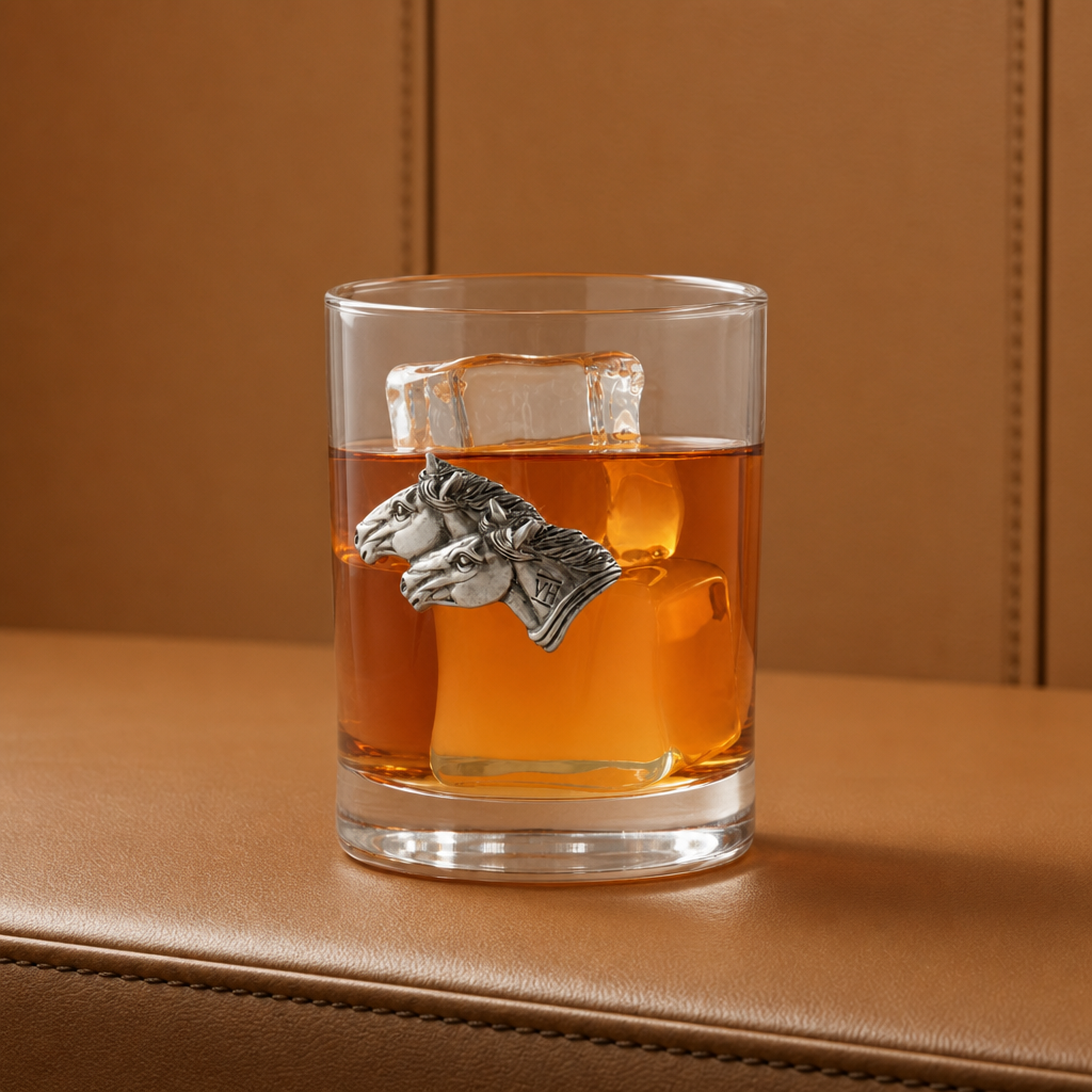 Vagabond House - Running Horse Double Old Fashion Bar Glass