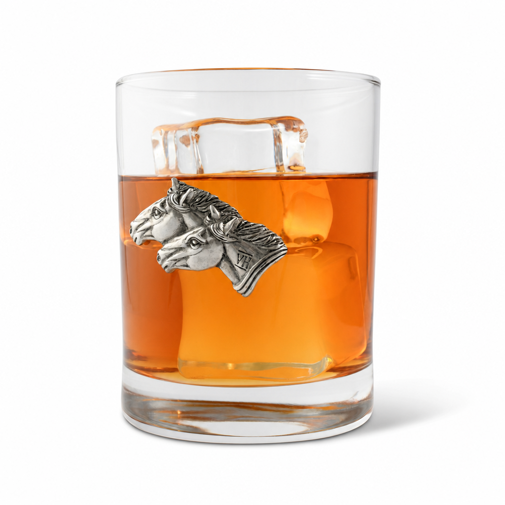 Vagabond House - Running Horse Double Old Fashion Bar Glass