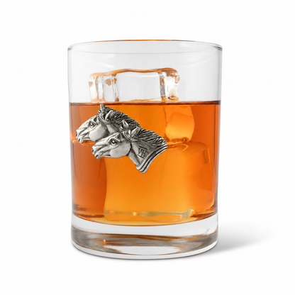 Vagabond House - Running Horse Double Old Fashion Bar Glass