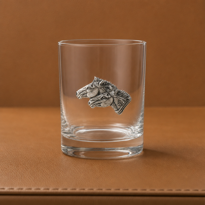 Vagabond House - Running Horse Double Old Fashion Bar Glass